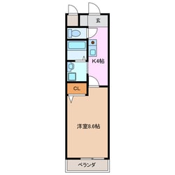 大矢知駅 徒歩18分 3階の物件間取画像